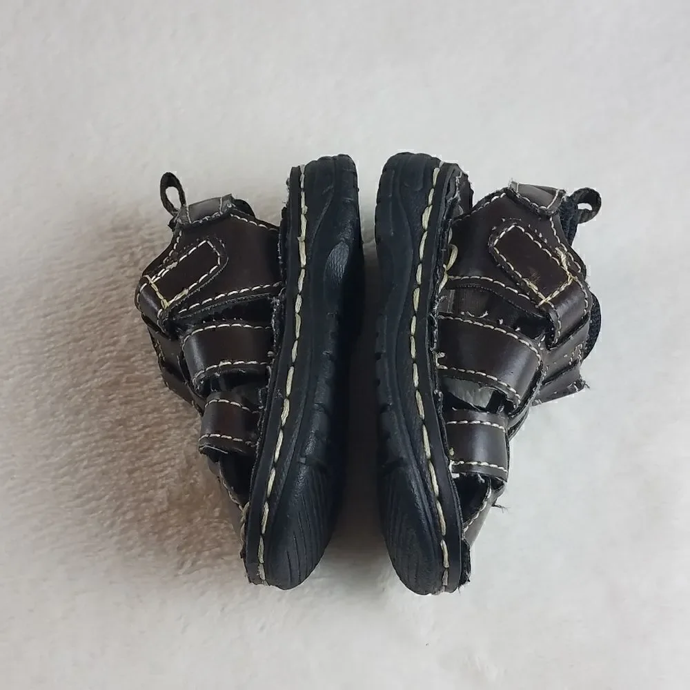 Faded Glory Infant/Toddler Cody Dark Brown Sandals